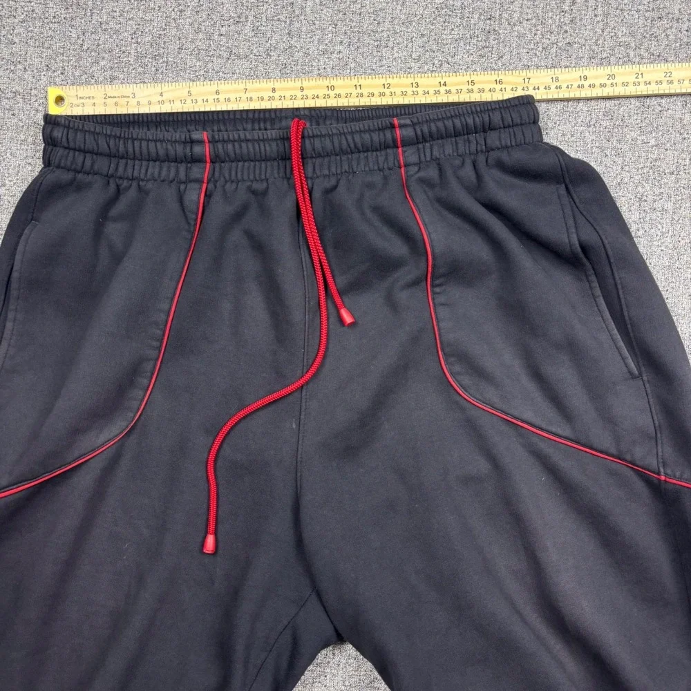 Jordan Sweatpants Mens 2XLT XXLT Black Red Jumpman Fleece Joggers 36 Inseam
